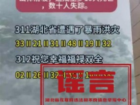 湖北等地严重暴雨致山体滑坡10人死亡？当地辟谣